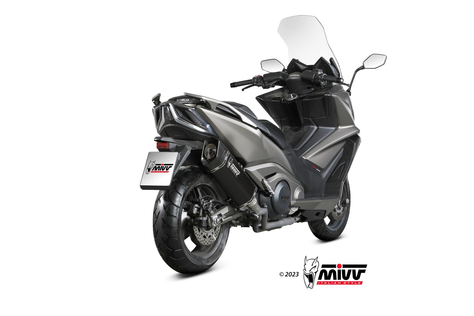 TERMINALE DI SCARICO IN ACCIAIO INOX NERO MIVV SR-1 KYMCO AK550 2021 - 2024