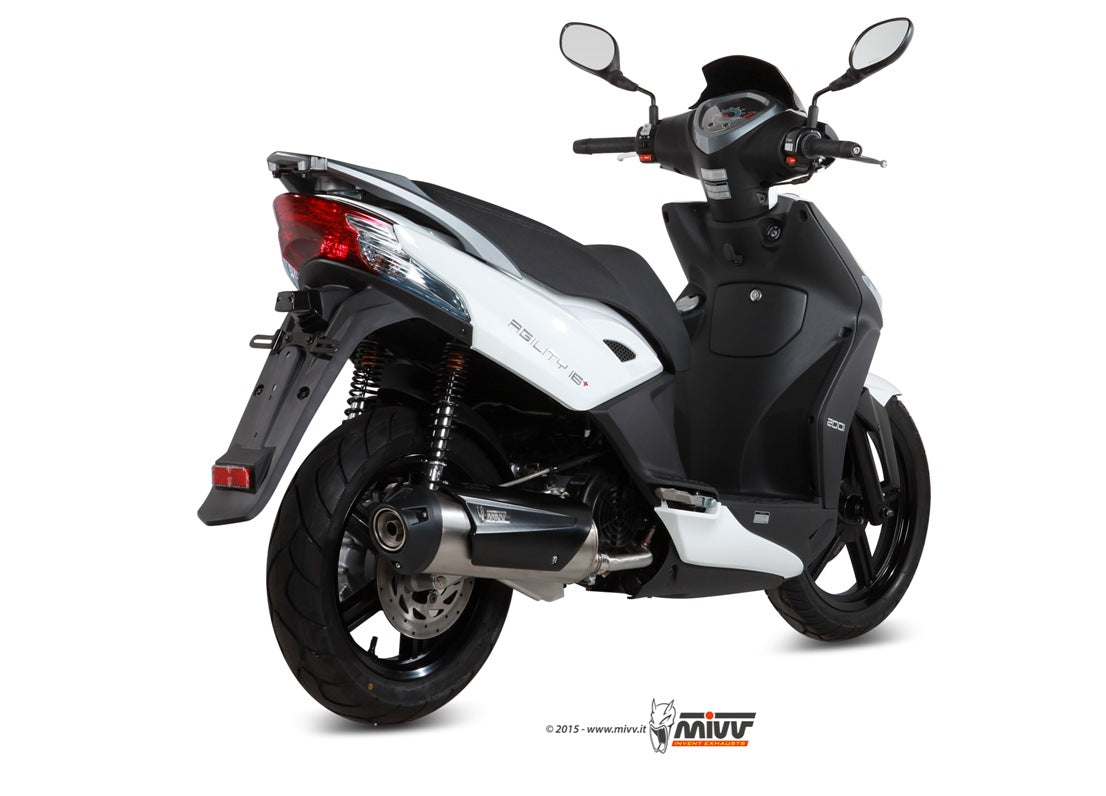 SCARICO COMPLETO ACCIAIO INOX RACING MIVV URBAN KYMCO AGILITY 200 R16+ 2014-2016