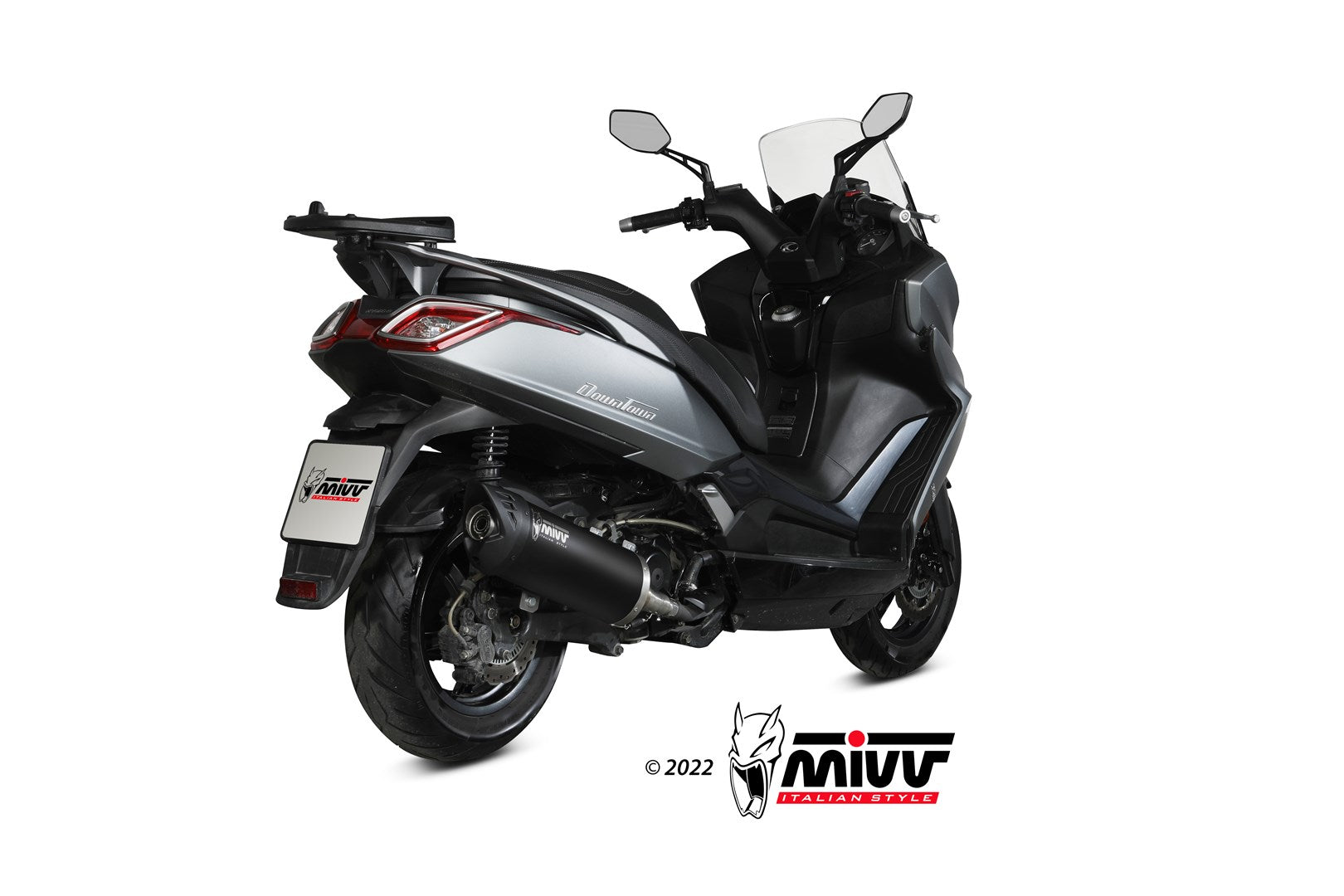 TERMINALE DI SCARICO IN ACCIAIO INOX NERO MIVV MOVER KYMCO DOWNTOWN 350 2016-20