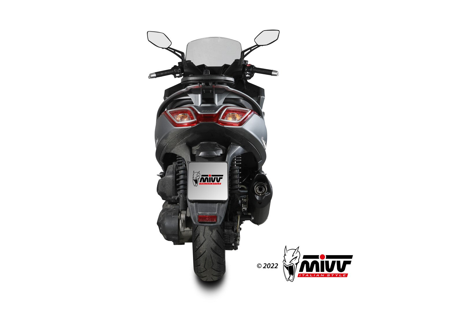 TERMINALE DI SCARICO IN ACCIAIO INOX NERO MIVV MOVER KYMCO DOWNTOWN 350 2016-20