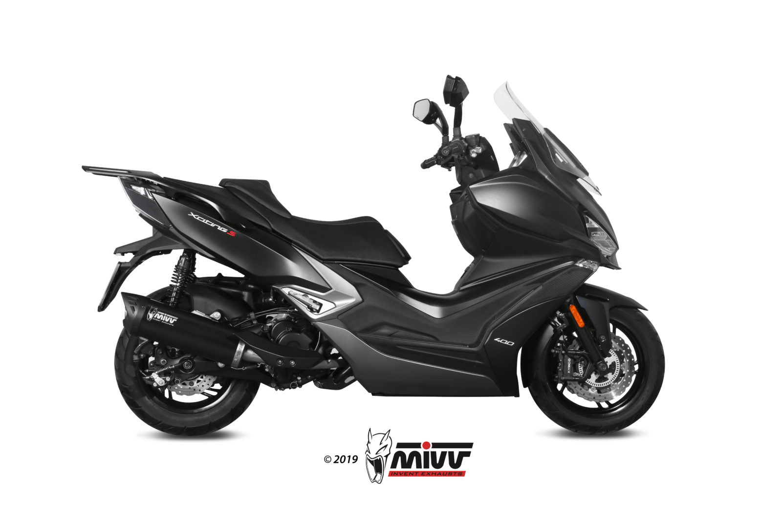 TERMINALE DI SCARICO ACCIAIO INOX NERO MIVV MOVER KYMCO XCITING 400I S 2019-2020