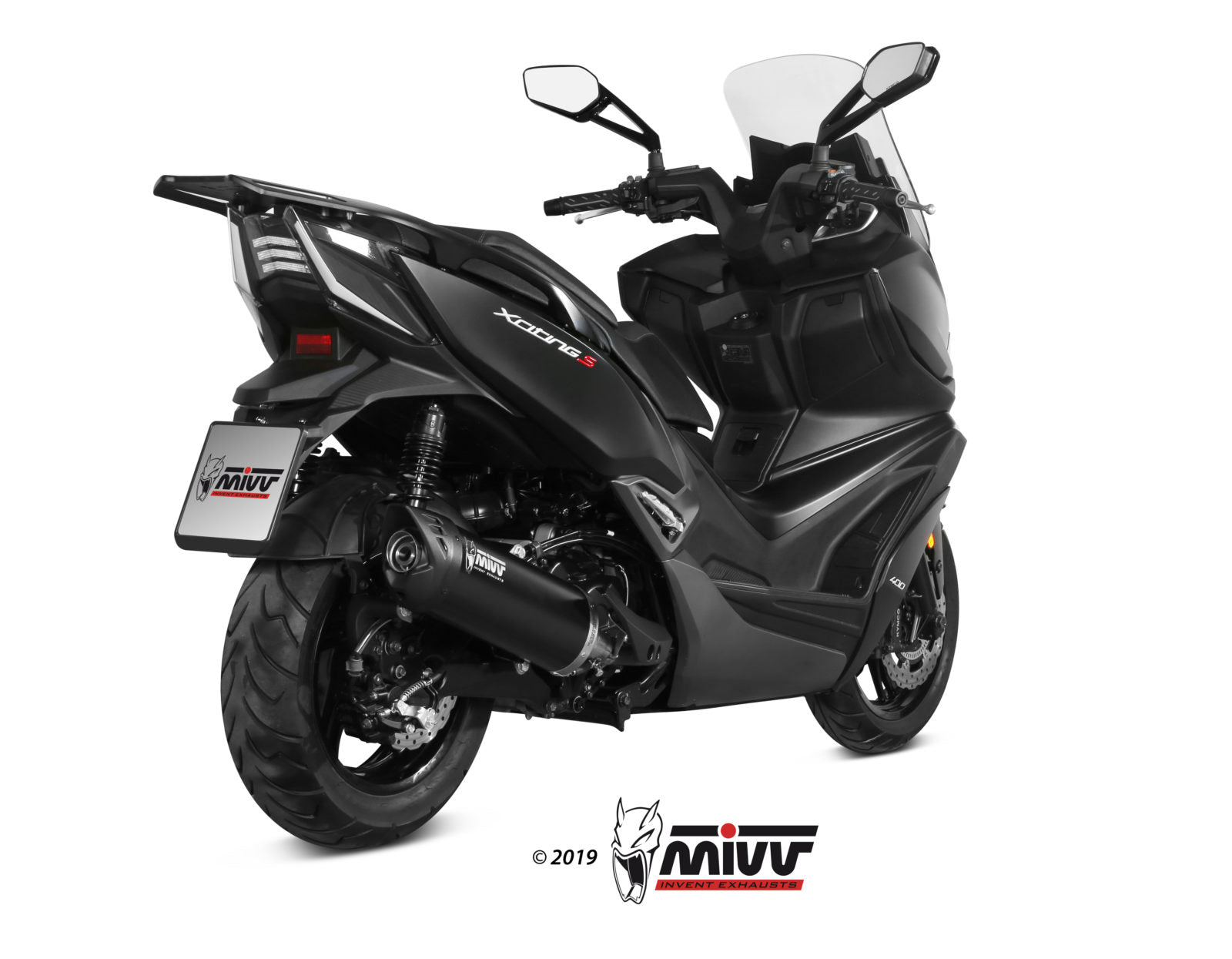 TERMINALE DI SCARICO ACCIAIO INOX NERO MIVV MOVER KYMCO XCITING 400I S 2019-2020