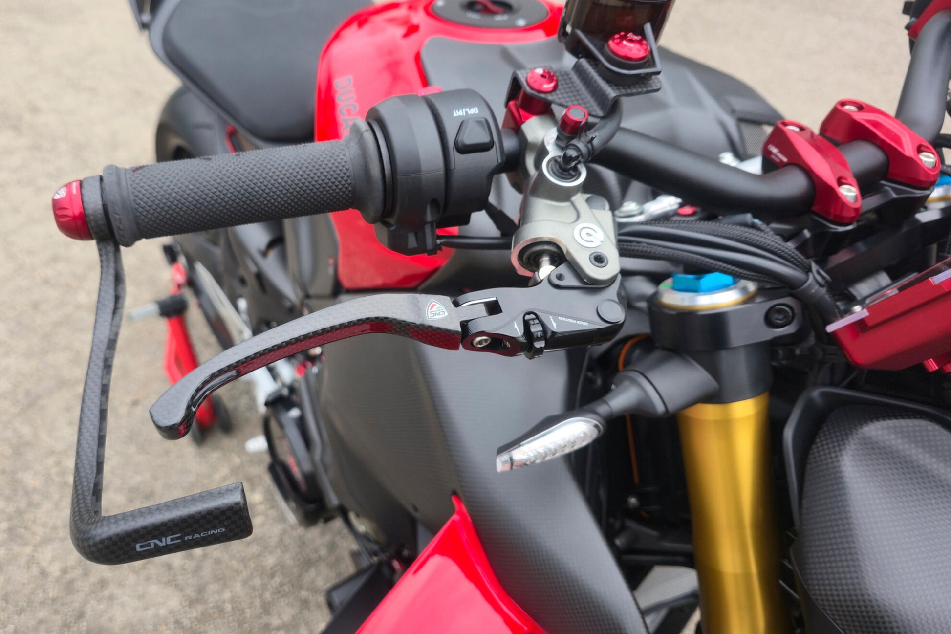 LEVA FRENO RACE EVO CARBONIO LUCIDO CNC RACING DUCATI MONSTER 1200 S