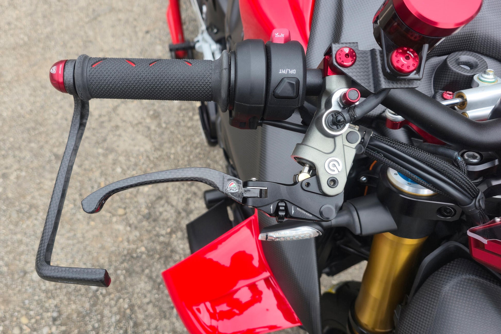 LEVA FRENO RACE EVO CARBONIO LUCIDO CNC RACING DUCATI MULTISTRADA 1260