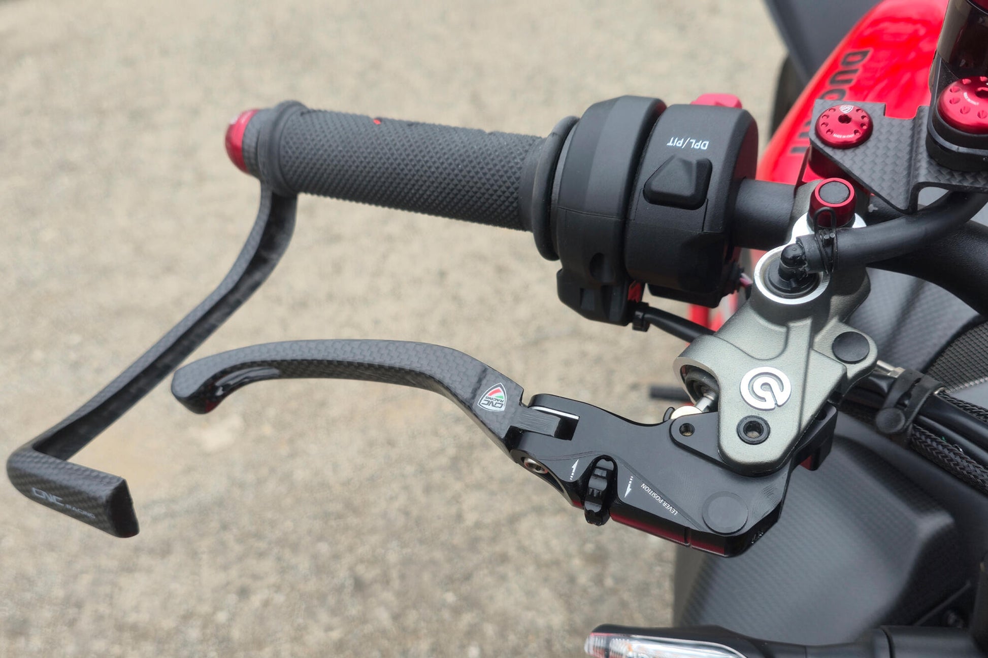 LEVA FRENO RACE EVO CARBONIO OPACO CNC RACING DUCATI PANIGALE V2