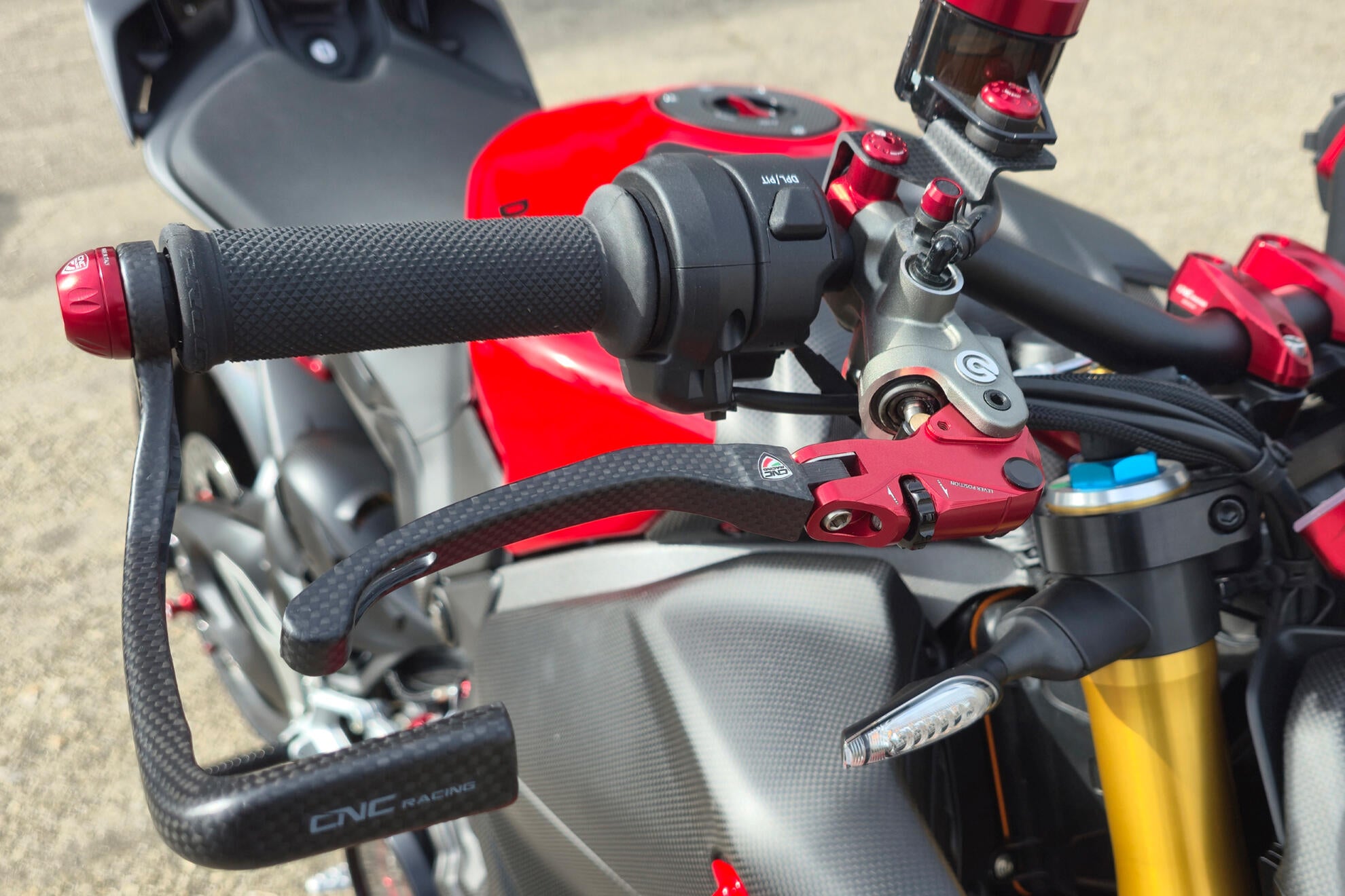 LEVA FRENO RACE EVO CARBONIO OPACO CNC RACING DUCATI STREETFIGHTER V4 S