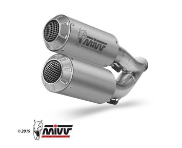 Terminali Di Scarico Inox Racing Mivv Mk3 Ducati Monster 821 2018-20