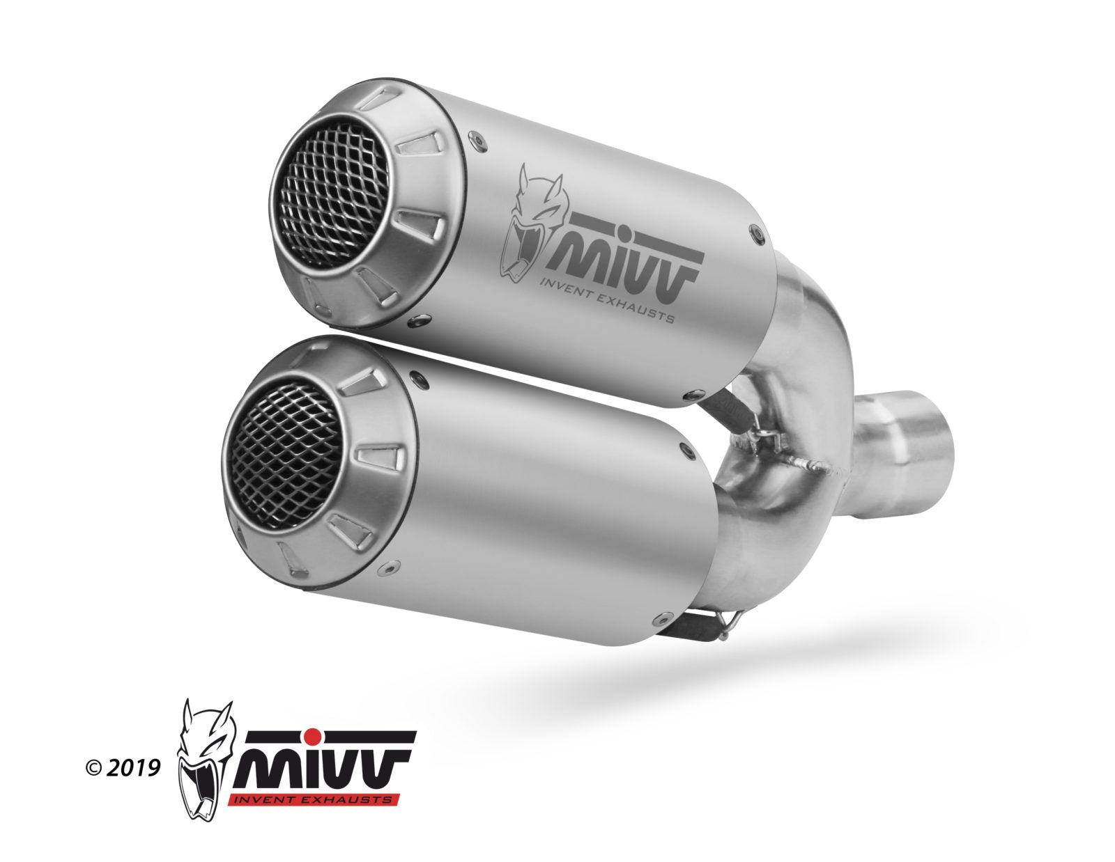 TERMINALI DI SCARICO IN ACCIAIO INOX RACING MIVV MK3 DUCATI MONSTER 1200 2017-21