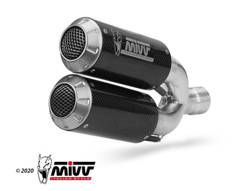 Terminali Di Scarico Carbonio Racing Mivv Mk3 Ducati Hypermotard 939 2016-2018