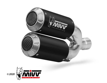 Terminali Di Scarico Inox Nero Racing Mivv Mk3 Ducati Hypermotard 939 2016-2018