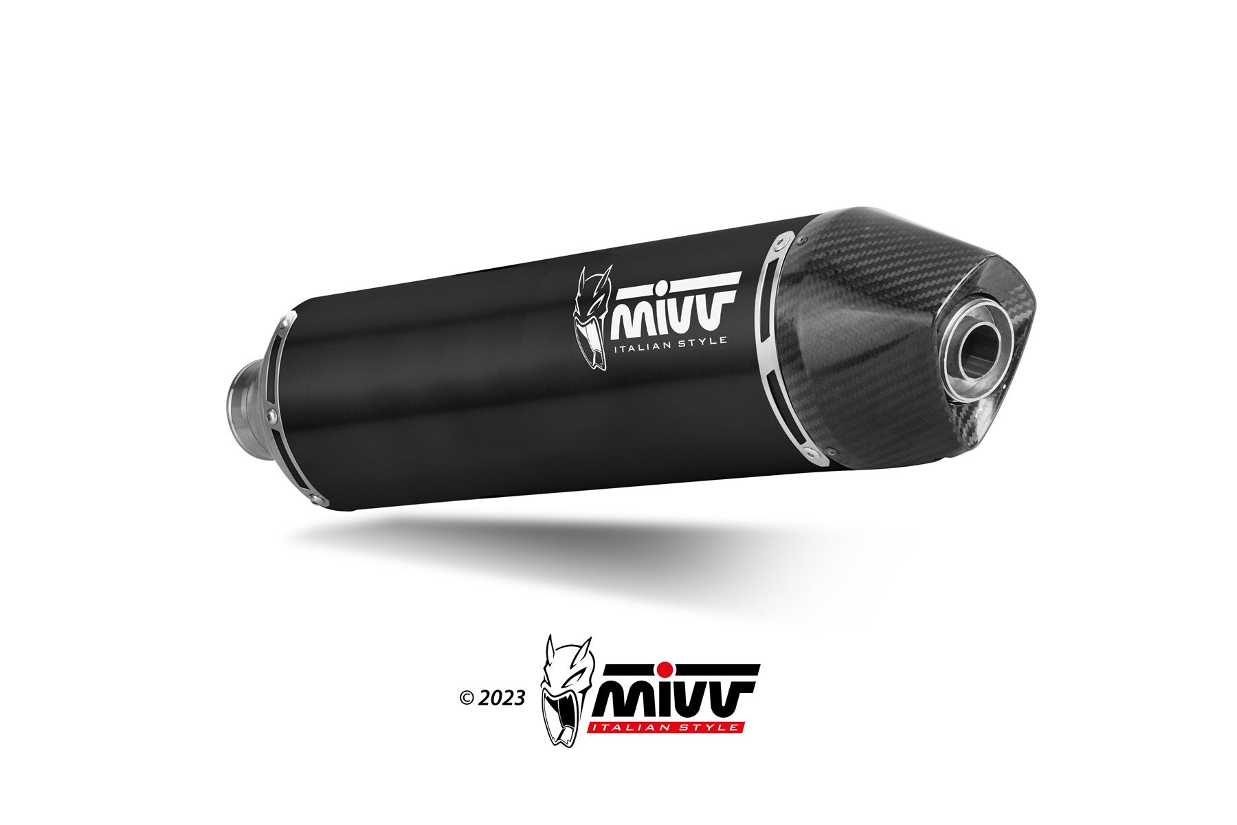 TERMINALE DI SCARICO IN ACCIAIO INOX NERO MIVV STR1 KTM 690 SMC R 2021 - 2024