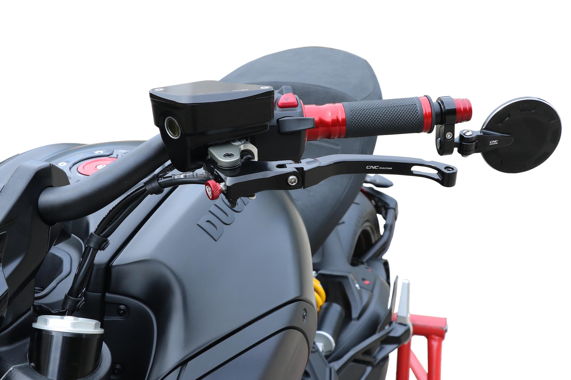 TAPPI SERBATOI FLUIDO FRENO E FRIZIONE TOUCH CNC RACING DUCATI DIAVEL V4