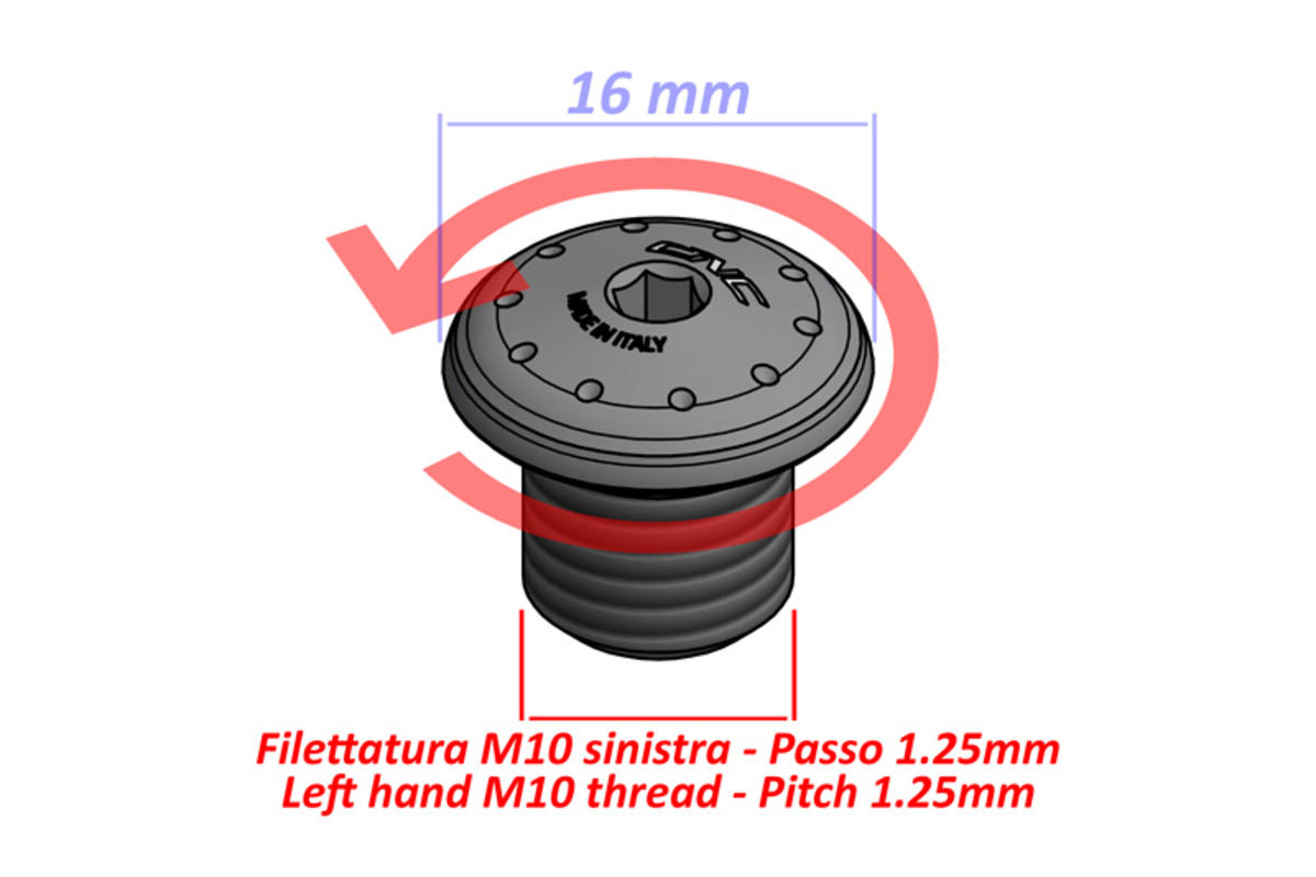 TAPPO FORO SPECCHIO M10 FILETTATURA SX CNC RACING