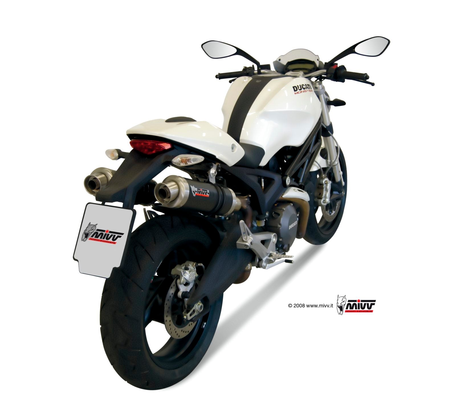 TERMINALI DI SCARICO IN CARBONIO MIVV GP DUCATI MONSTER 696 2008 - 2014