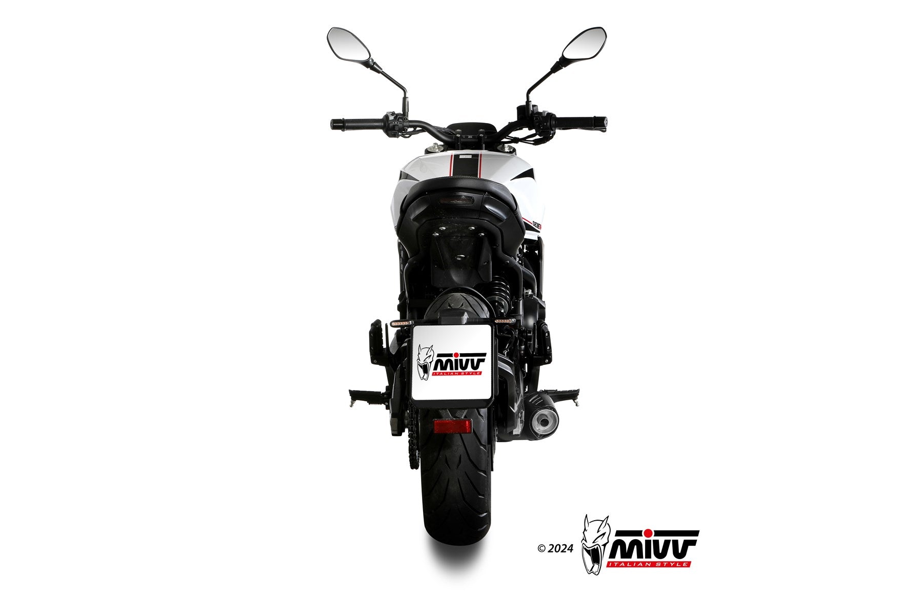 TERMINALE DI SCARICO INOX NERO MIVV OVAL MOTO MORINI SEIEMMEZZO STR 2022-2024