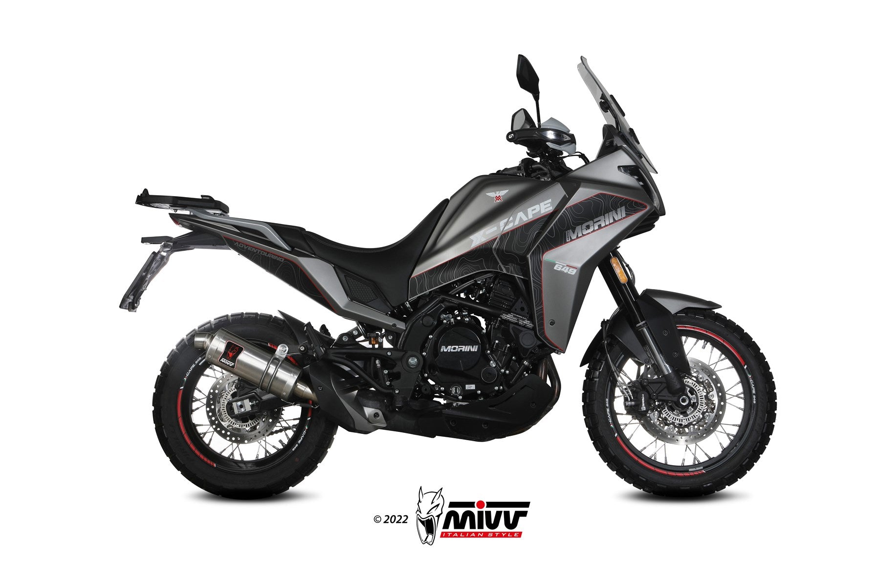TERMINALE DI SCARICO IN ACCIAIO INOX MIVV DAKAR MOTO MORINI X-CAPE 2021 - 2024
