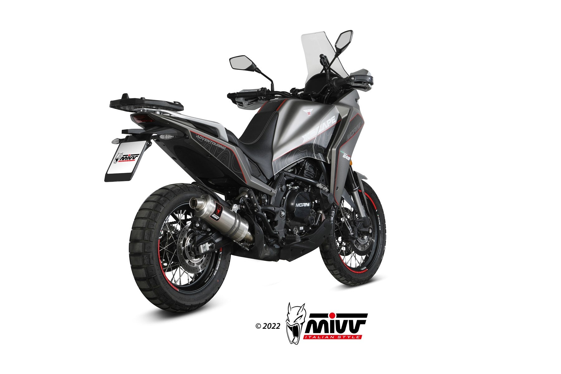 TERMINALE DI SCARICO IN ACCIAIO INOX MIVV DAKAR MOTO MORINI X-CAPE 2021 - 2024