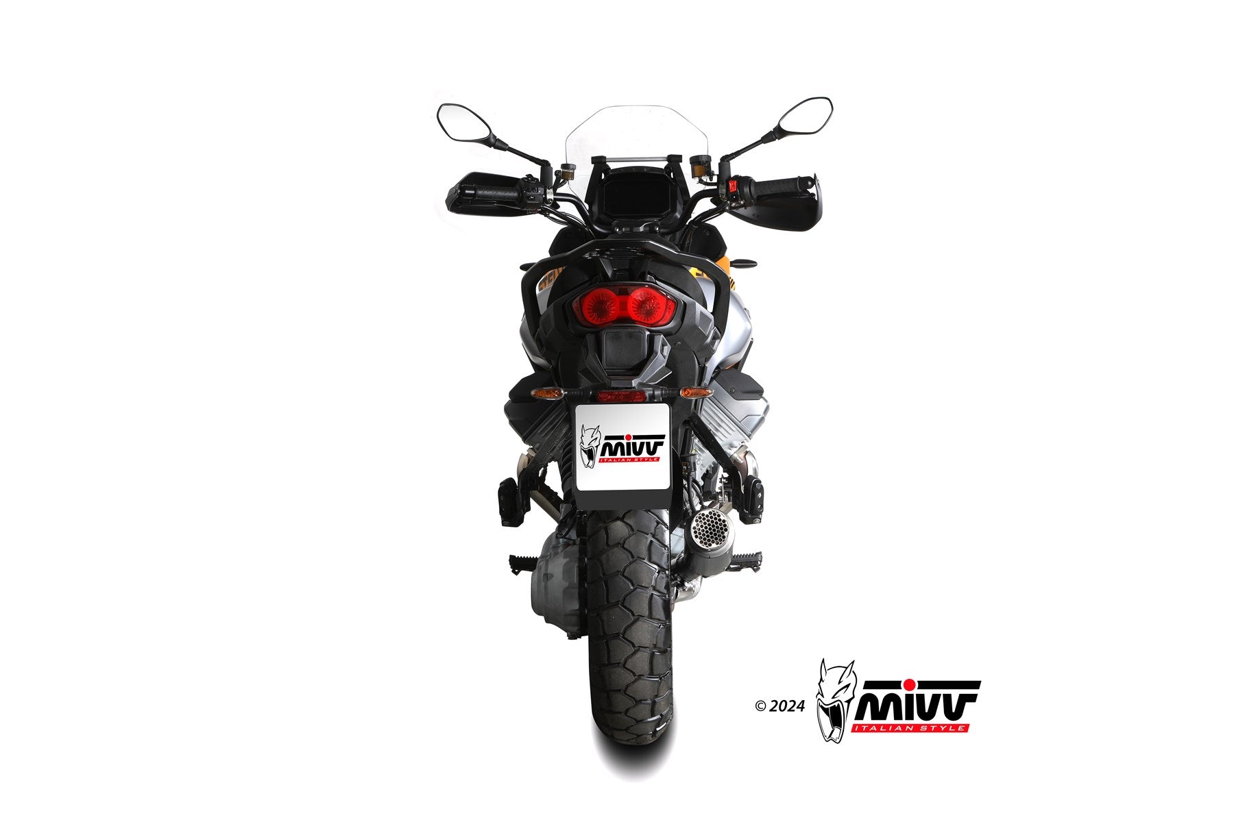 TERMINALE DI SCARICO IN ACCIAIO INOX NERO MIVV GPPRO MOTO GUZZI STELVIO 2024