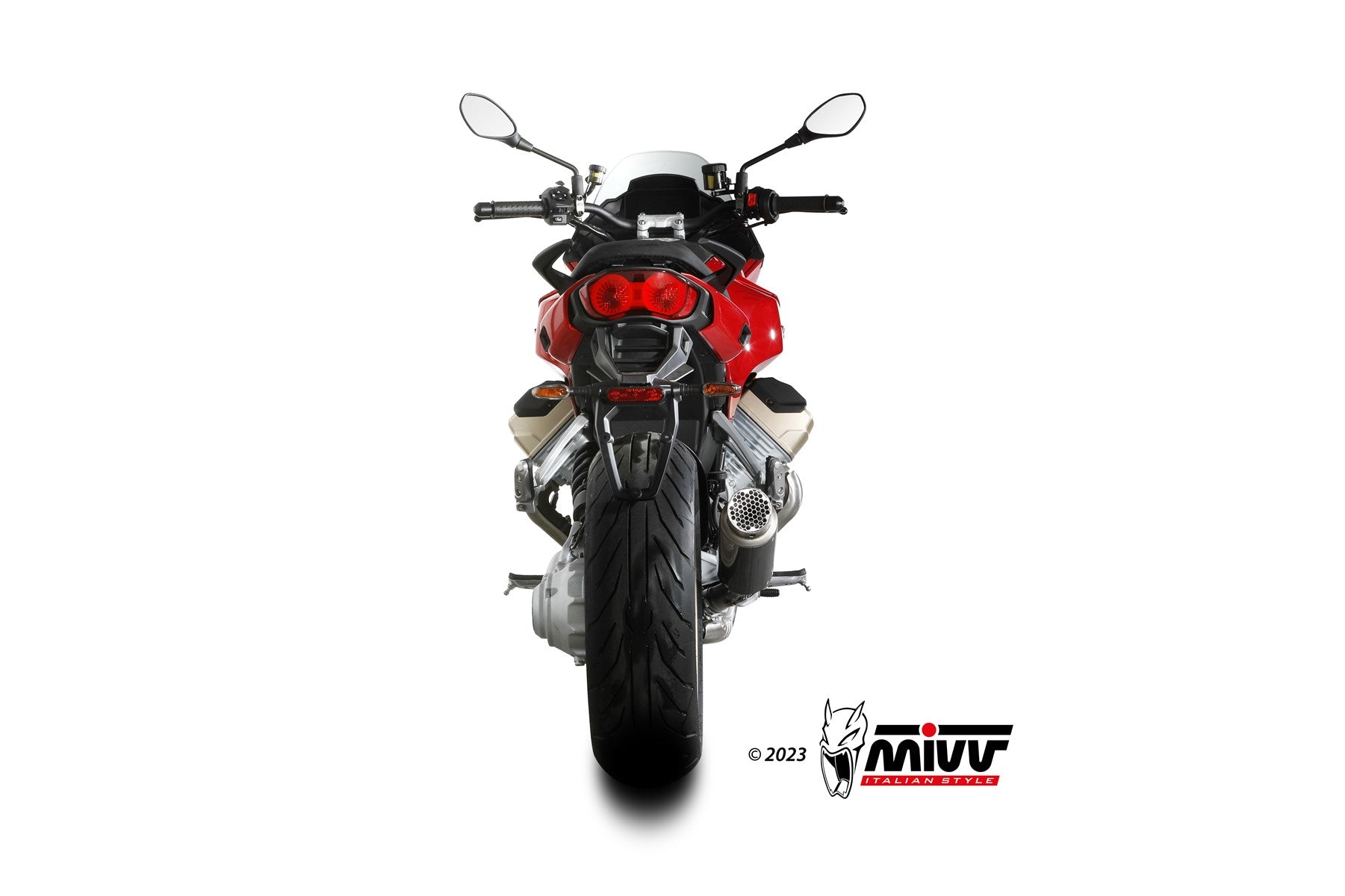 TERMINALE DI SCARICO IN CARBONIO MIVV GPPRO MOTO GUZZI V100 MANDELLO 2022 - 2024