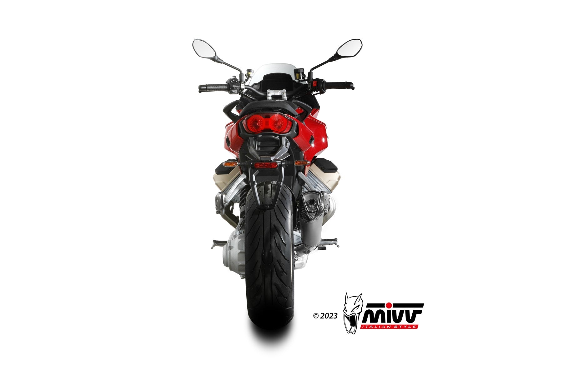 TERMINALE DI SCARICO ACCIAIO INOX MIVV DELTA RACE MOTO GUZZI V100 MANDELLO 22-24