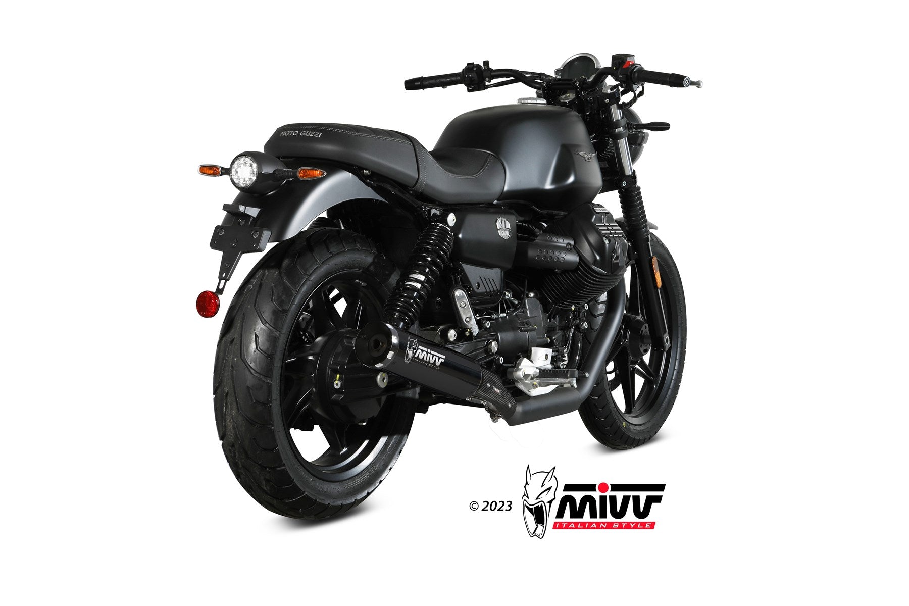 TERMINALI DI SCARICO IN ACCIAIO INOX NERO MIVV HR-1 MOTO GUZZI V7 STONE 2021 -24