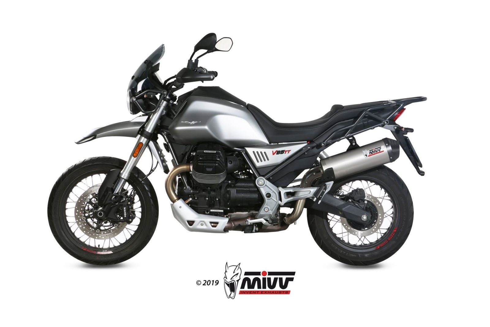 TERMINALE DI SCARICO IN TITANIO MIVV OVAL MOTO GUZZI V85 TT 2019 - 2024