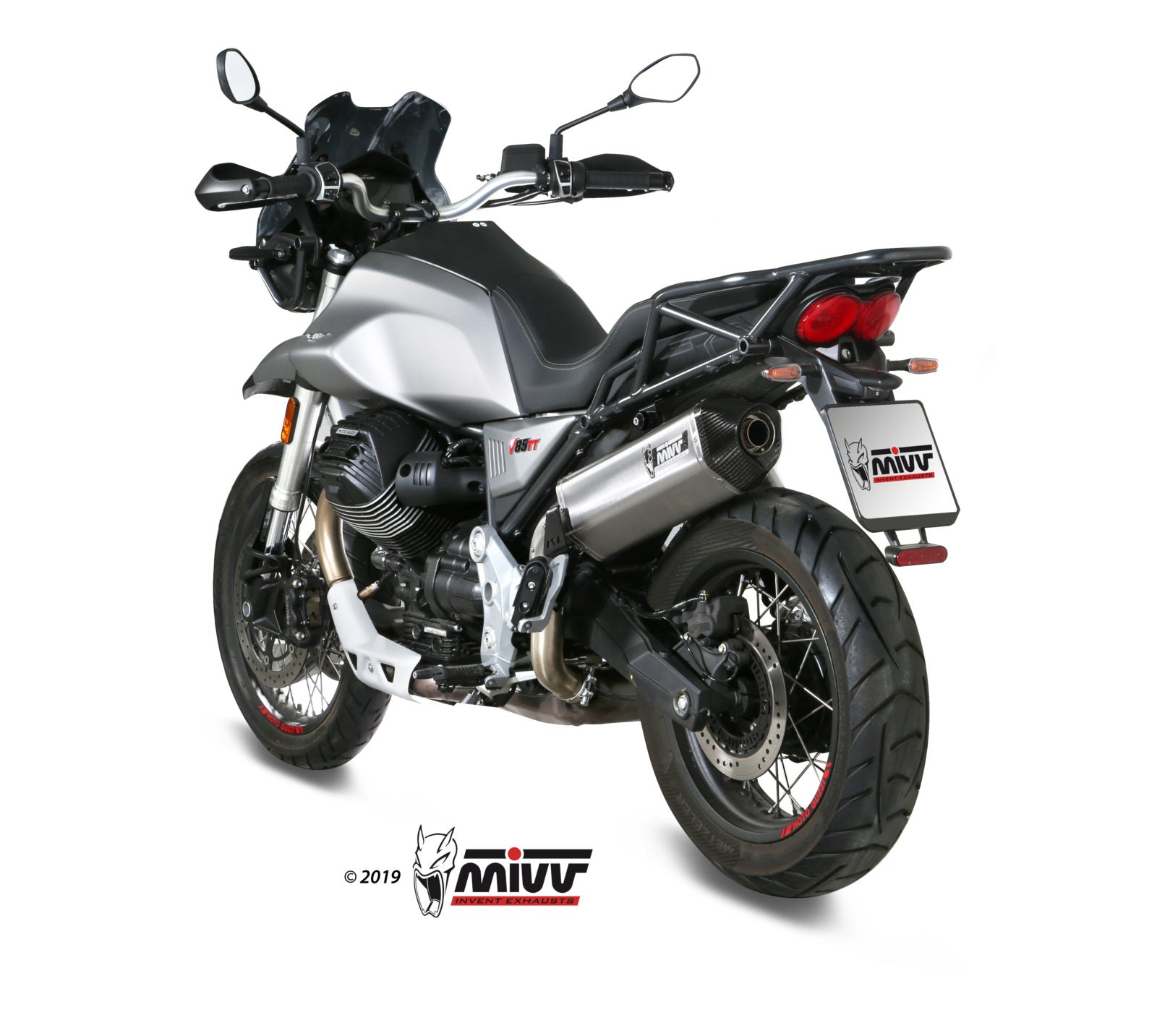 TERMINALE DI SCARICO IN ACCIAIO INOX MIVV SPEED EDGE MOTO GUZZI V85 TT 2019-2024