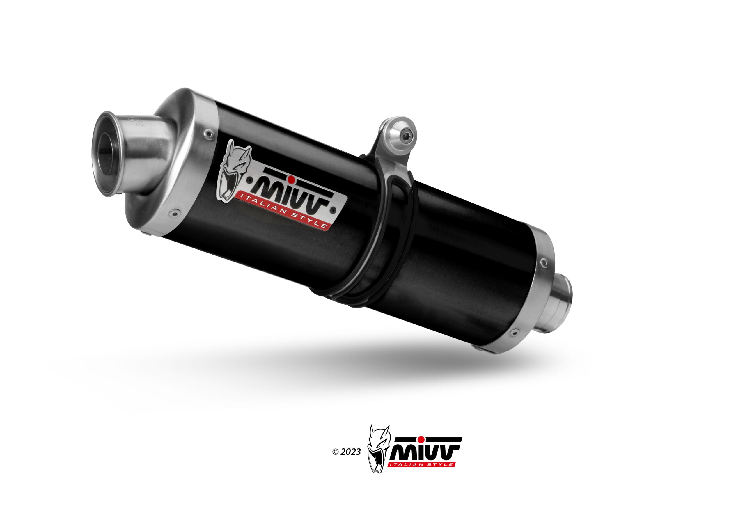 TERMINALI DI SCARICO ACCIAIO INOX NERO MIVV OVAL HONDA XL750 TRANSALP 2023-2024