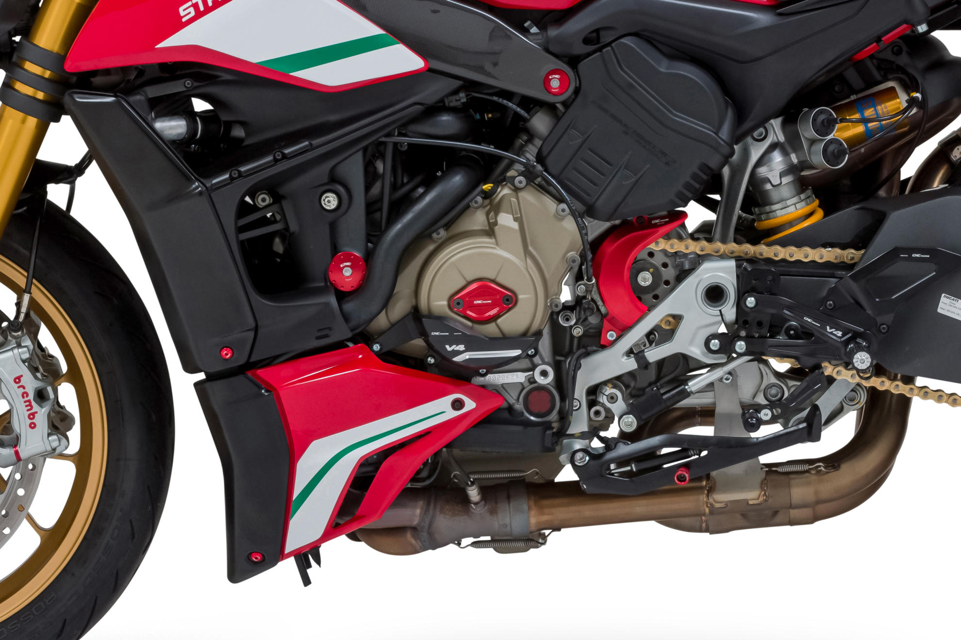 CARTER PROTEZIONE ALTERNATORE BICOLOR PRAMAC CNC RACING DUCATI STREETFIGHTER V4