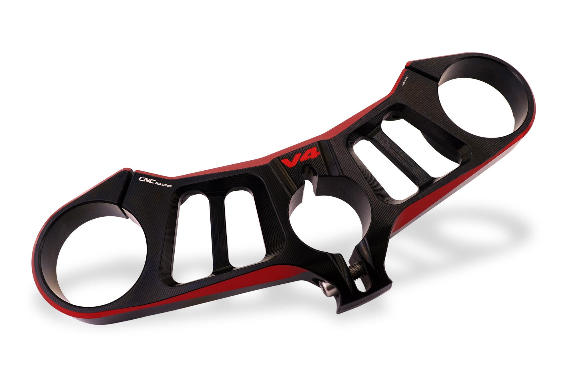 PIASTRE DI STERZO SUPERIORE black/red CNC RACING DUCATI PANIGALE V4 S