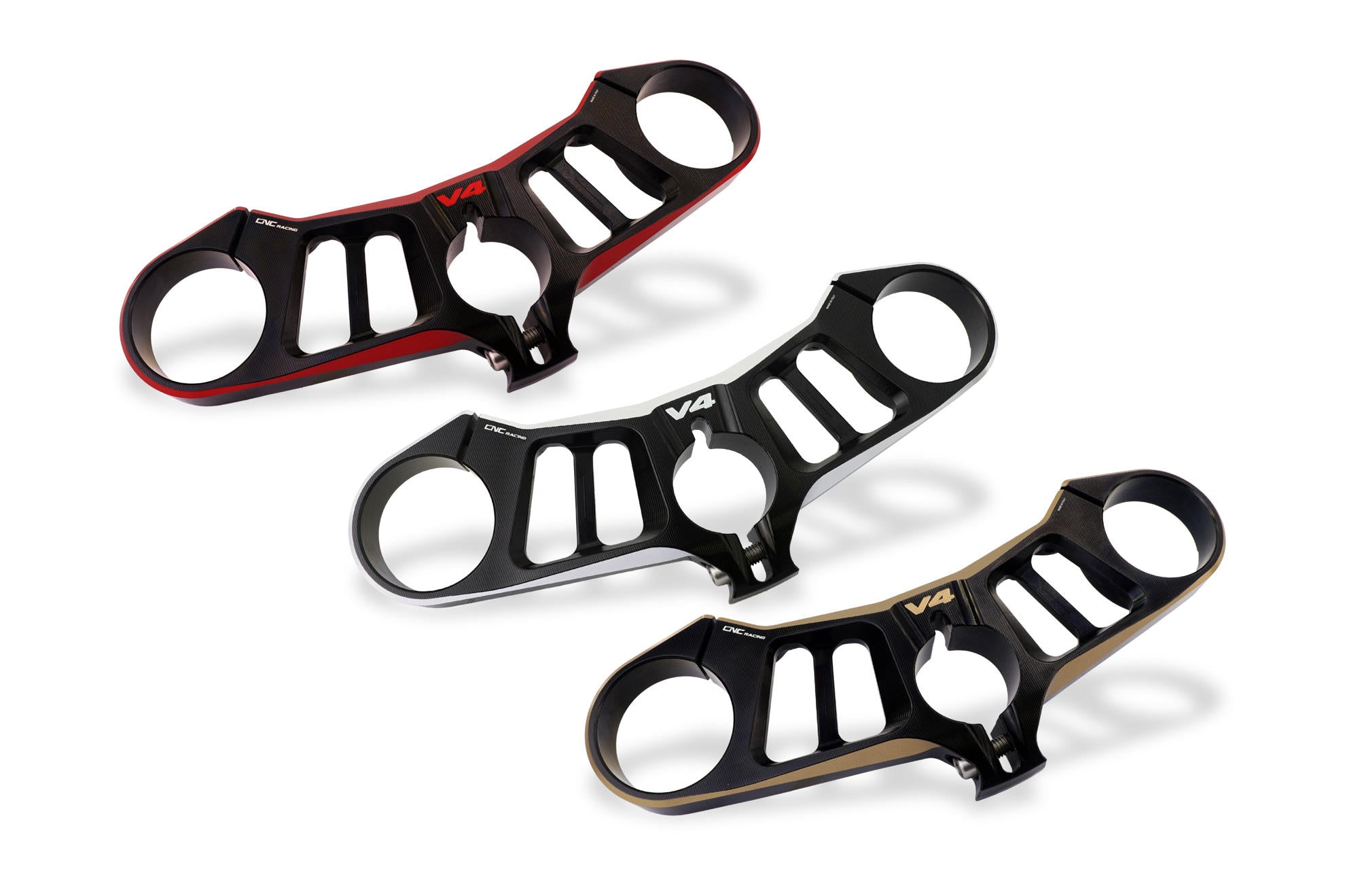 PIASTRE DI STERZO SUPERIORE black/red CNC RACING DUCATI PANIGALE V4 S
