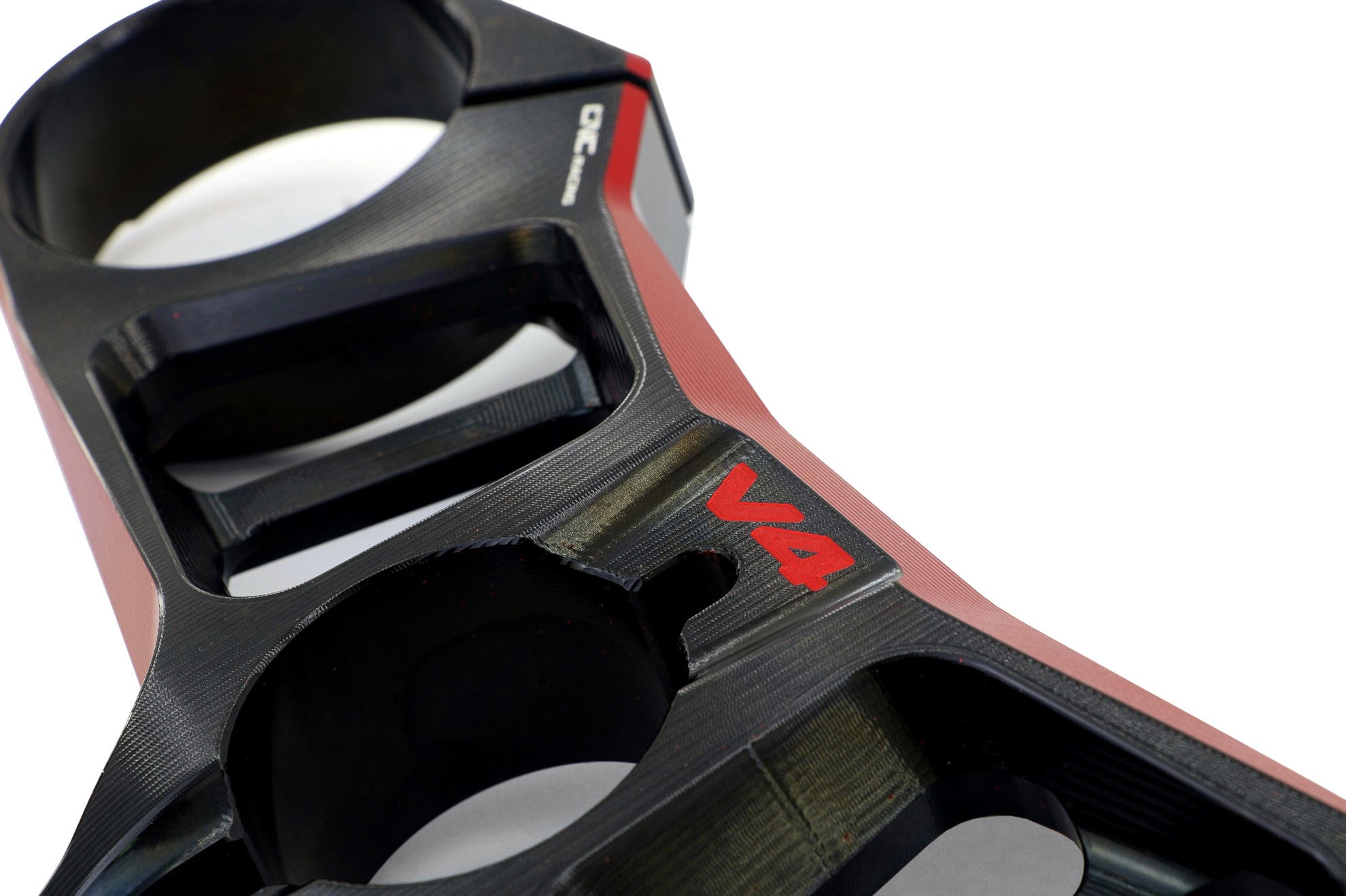 PIASTRE DI STERZO SUPERIORE black/red CNC RACING DUCATI PANIGALE V4 R