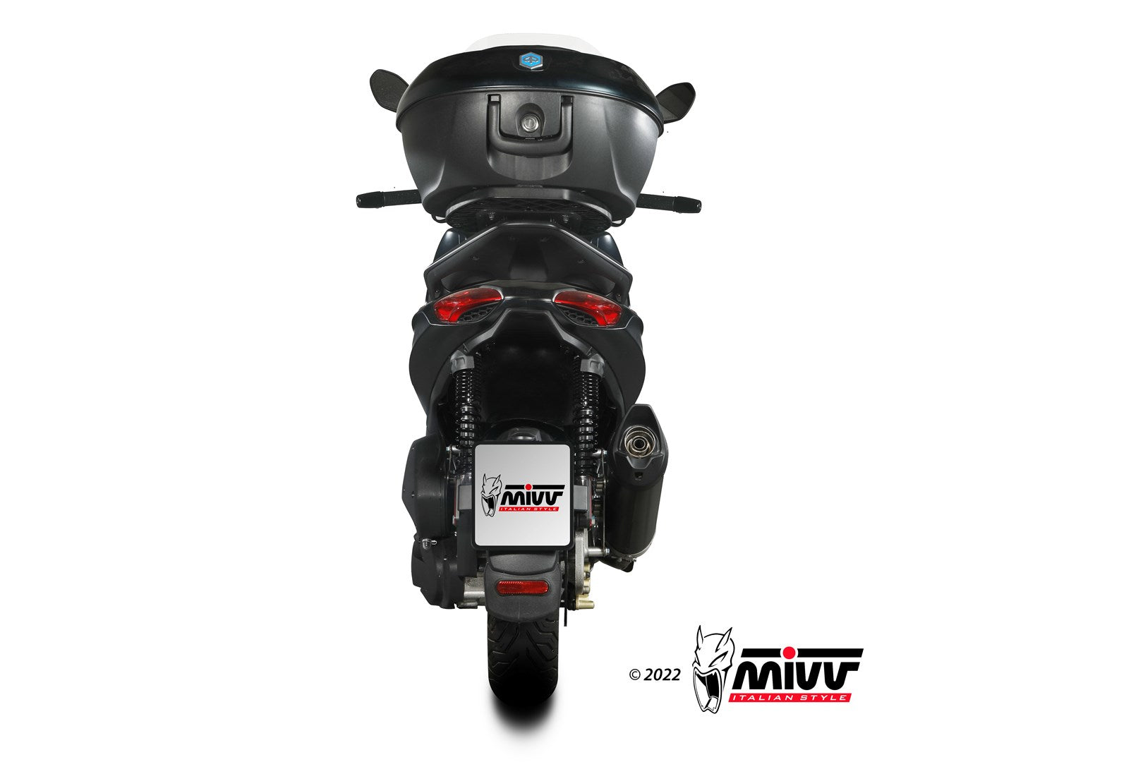 TERMINALE DI SCARICO INOX NERO MIVV MOVER PIAGGIO BEVERLY 300 HPE 2021-24