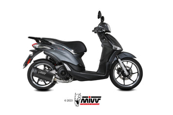 Scarico Completo Mivv Inox Nero Mover Piaggio Liberty 125 2019-2024
