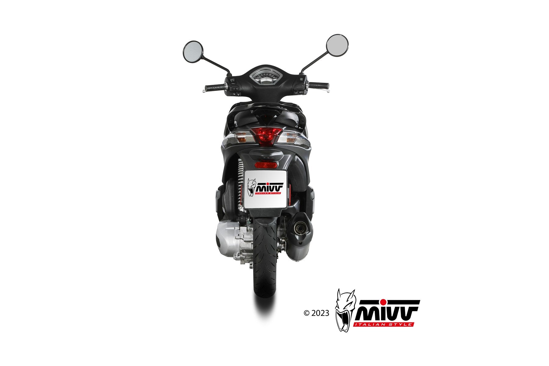 SCARICO COMPLETO IN ACCIAIO INOX NERO MIVV MOVER PIAGGIO LIBERTY 125 2019 - 2024