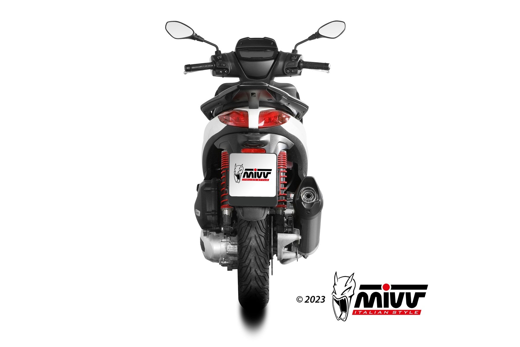 SCARICO COMPLETO IN ACCIAIO INOX NERO MIVV MOVER PIAGGIO MEDLEY 125 S 2021 -2024