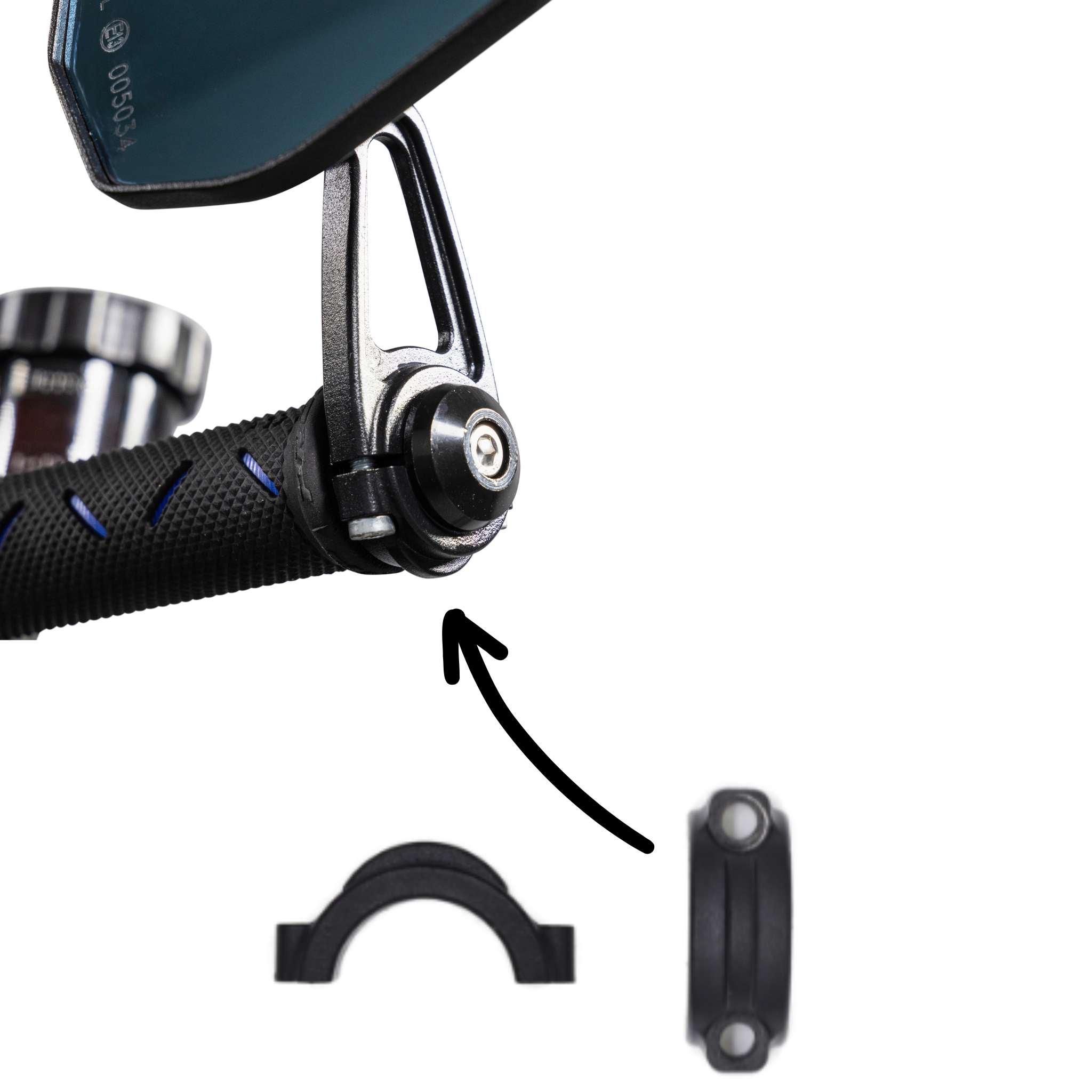 FAR LOWER CLOSURE BAR END ROD RH/LH UNIVERSAL MOTORCYCLE MIRROR ACCESSORY