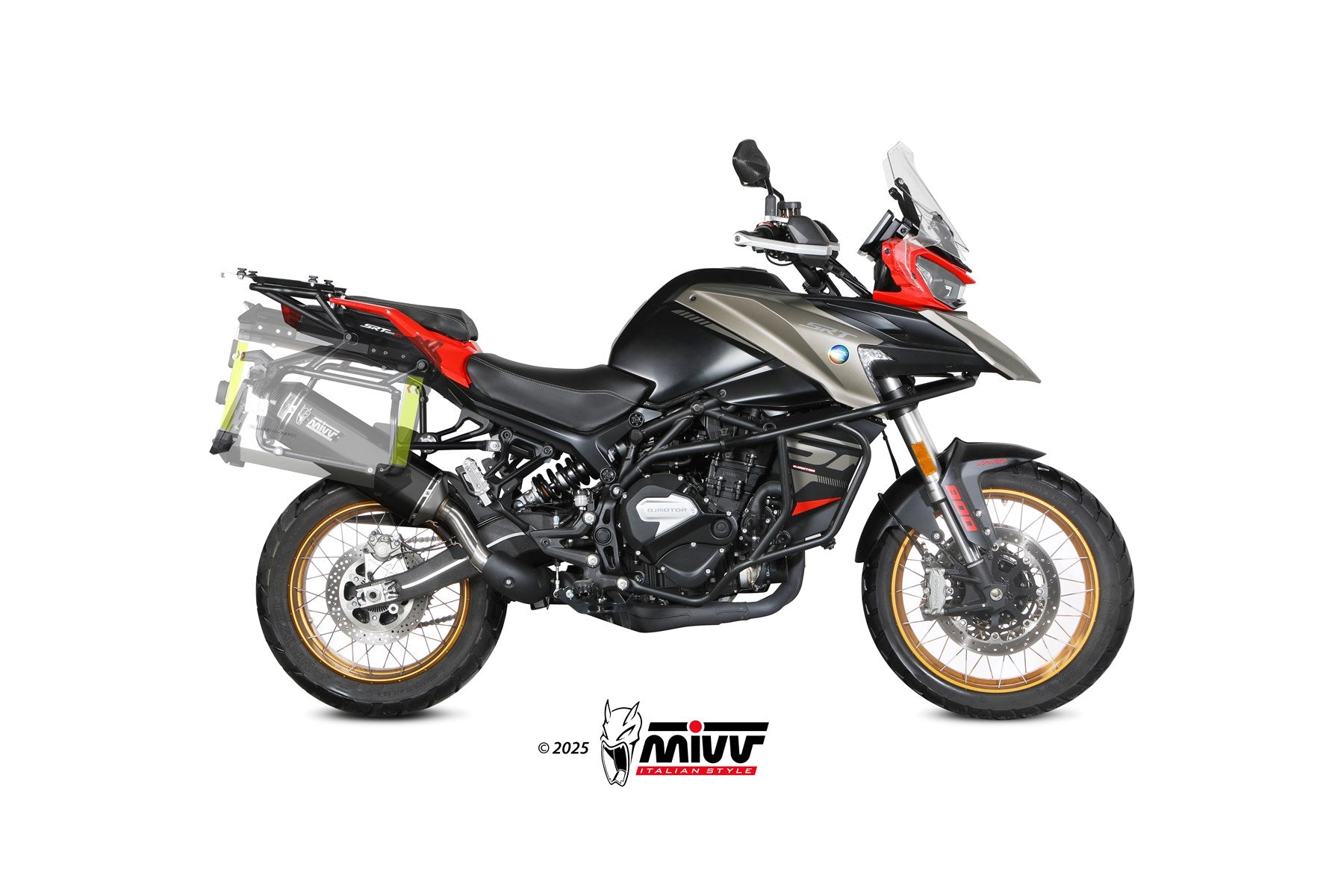 TERMINALE DI SCARICO INOX NERO MIVV SPEED EDGE QJ MOTOR SRT 800 S/X/SX 2024