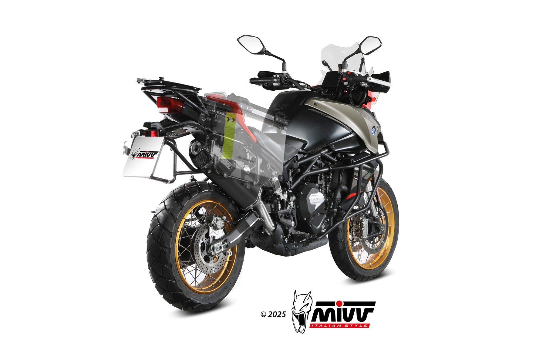 TERMINALE DI SCARICO INOX NERO MIVV SPEED EDGE QJ MOTOR SRT 800 S/X/SX 2024