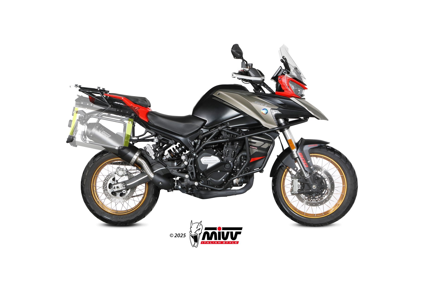 TERMINALE DI SCARICO ACCIAIO INOX NERO MIVV OVAL QJ MOTOR SRT 800 S/X/SX 2024