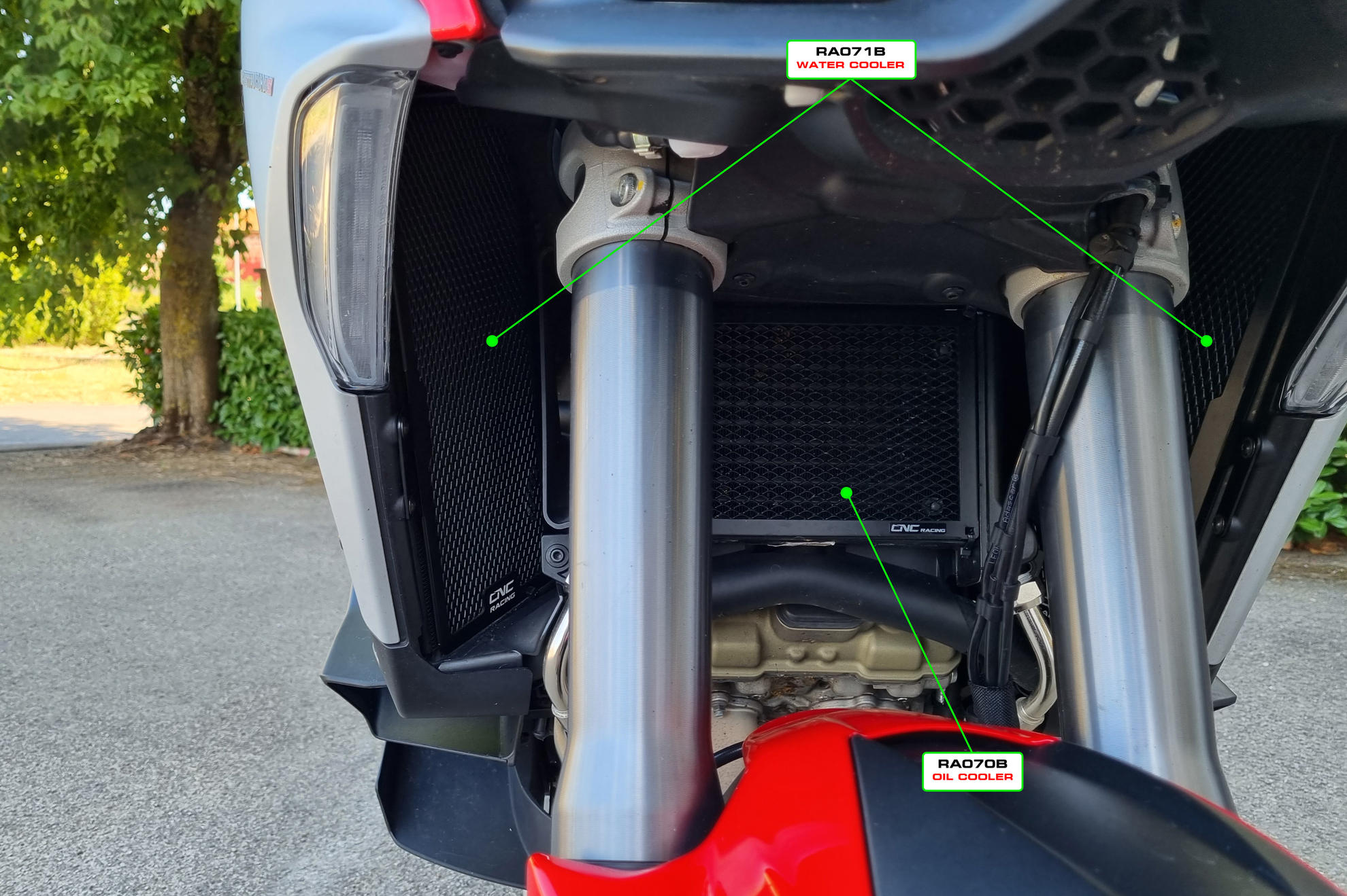 GRIGLIE RADIATORI ACQUA CNC RACING DUCATI MULTISTRADA V4 RS