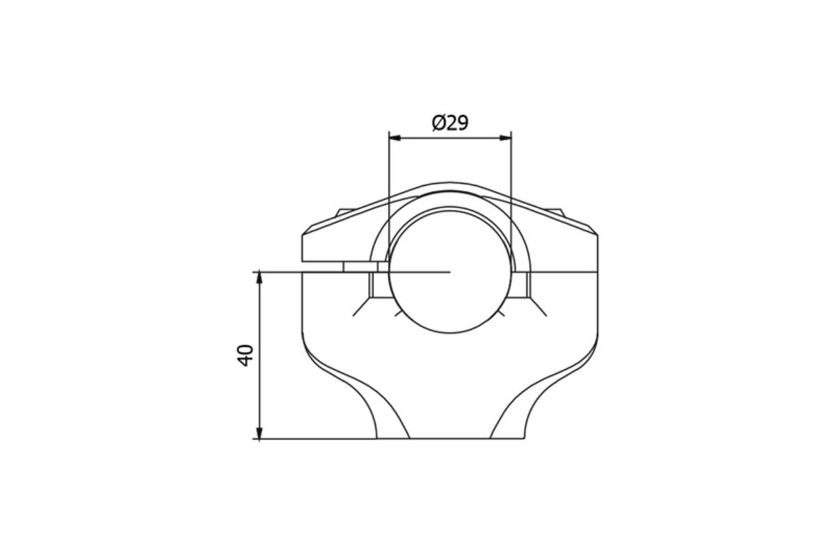 RISER COMPLETO MANUBRIO 29MM H 40MM CNC RACIING DUCATI HYPERMOTARD 939