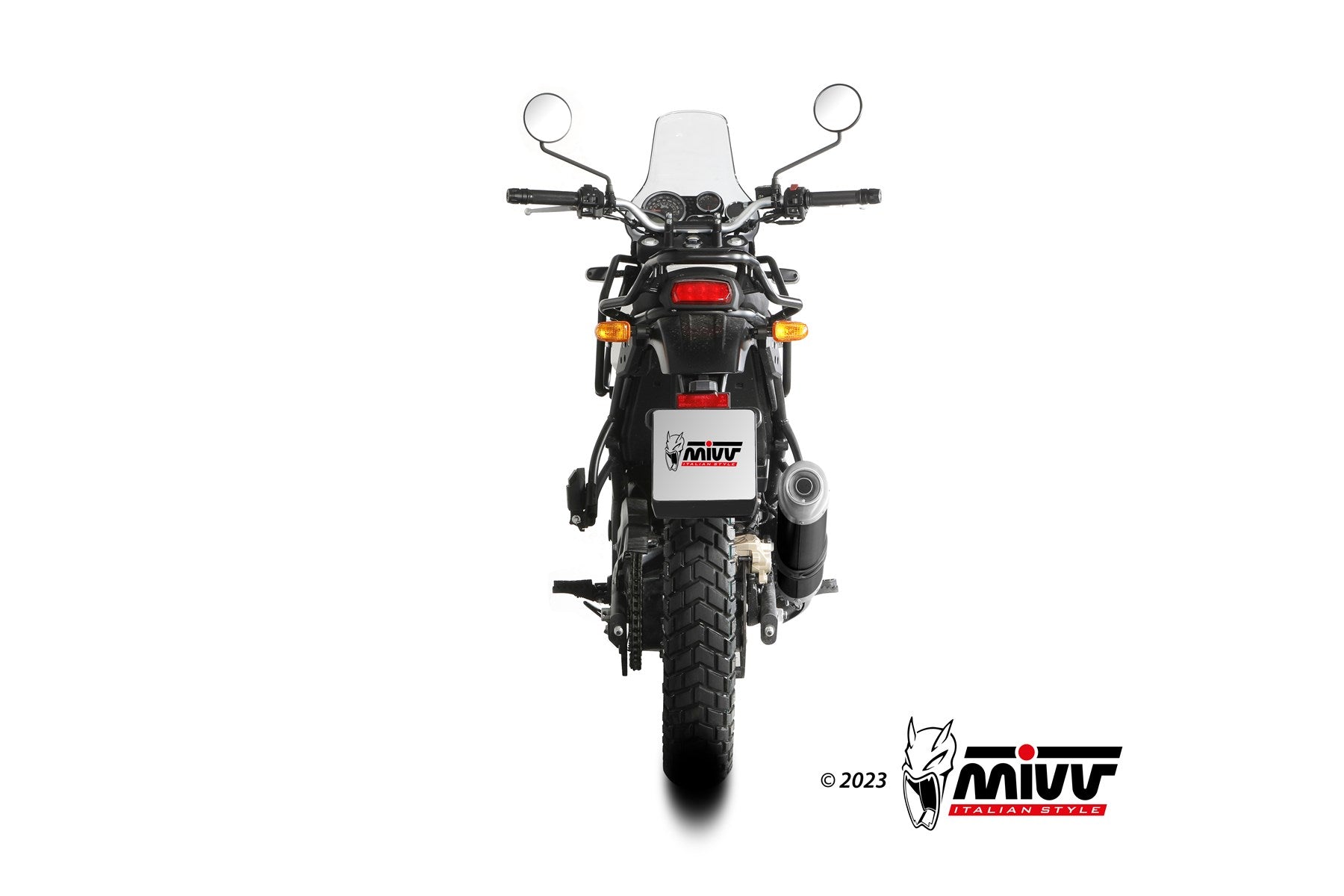 TERMINALE DI SCARICO ACCIAIO INOX NERO MIVV OVAL ROYAL ENFIELD HIMALAYAN 2021-23