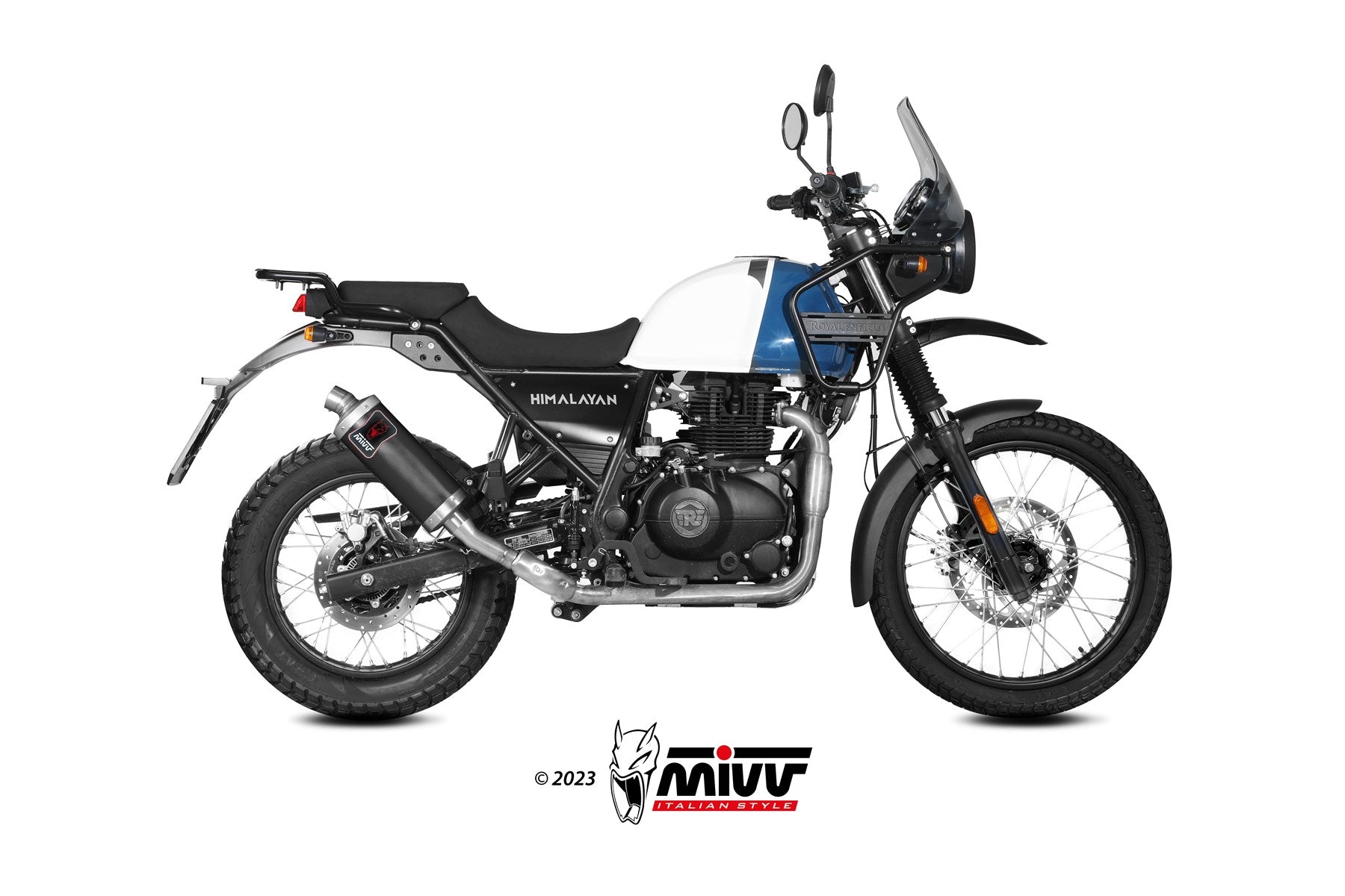 TERMINALE DI SCARICO ALTO INOX NERO MIVV DAKAR ROYAL ENFIELD HIMALAYAN 2021-2023
