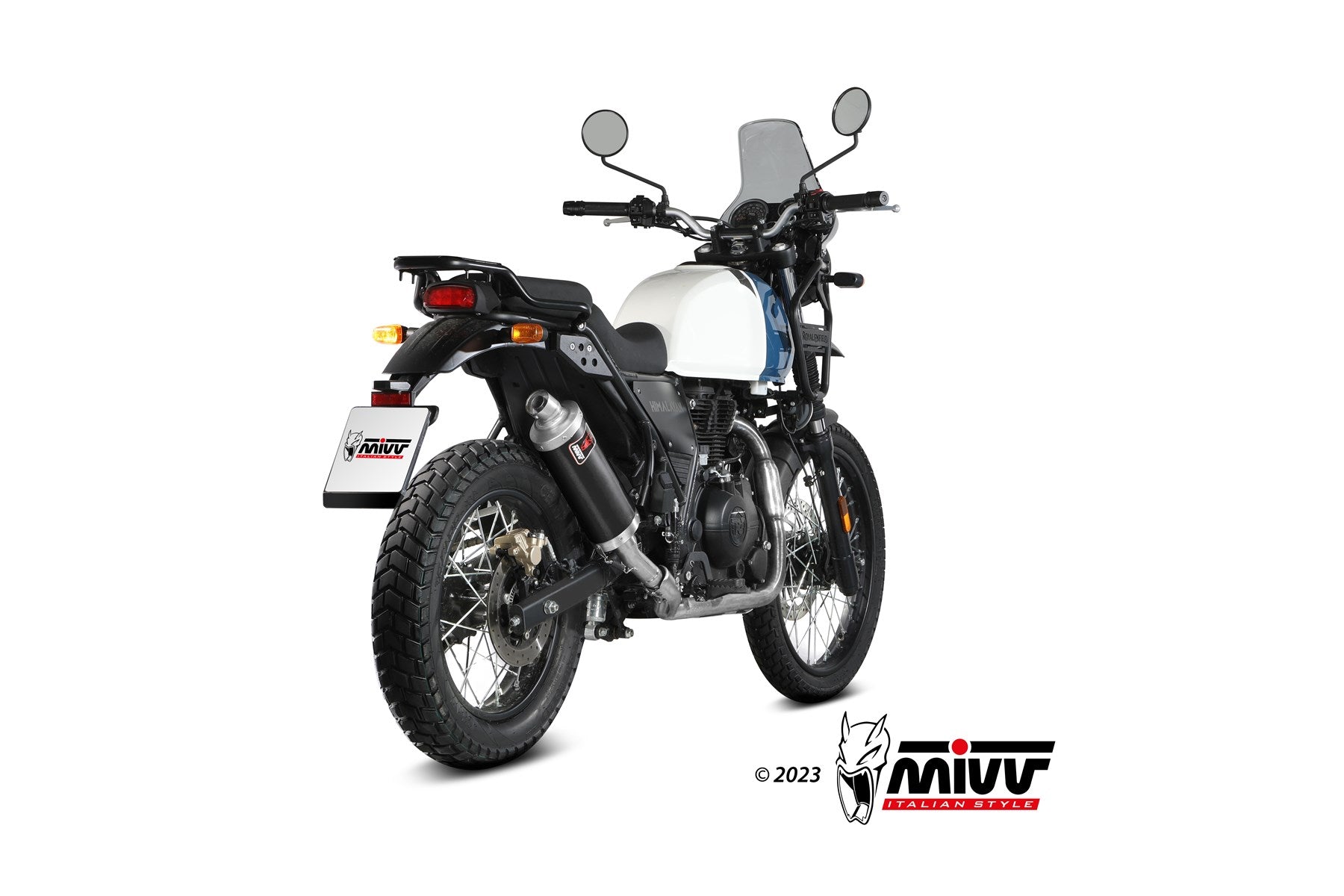 TERMINALE DI SCARICO ALTO INOX NERO MIVV DAKAR ROYAL ENFIELD HIMALAYAN 2021-2023