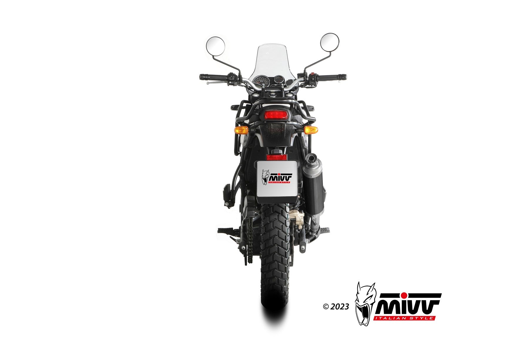 TERMINALE DI SCARICO ALTO INOX NERO MIVV DAKAR ROYAL ENFIELD HIMALAYAN 2021-2023