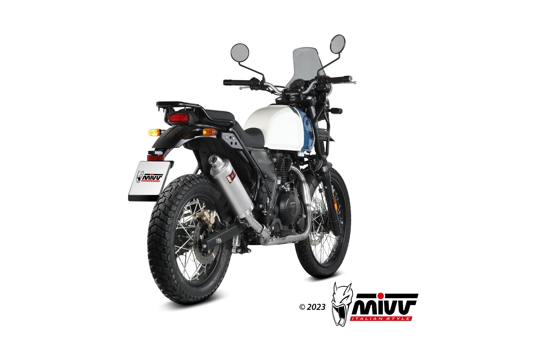 TERMINALE  SCARICO ALTO ACCIAIO INOX MIVV DAKAR ROYAL ENFIELD HIMALAYAN 2021-23