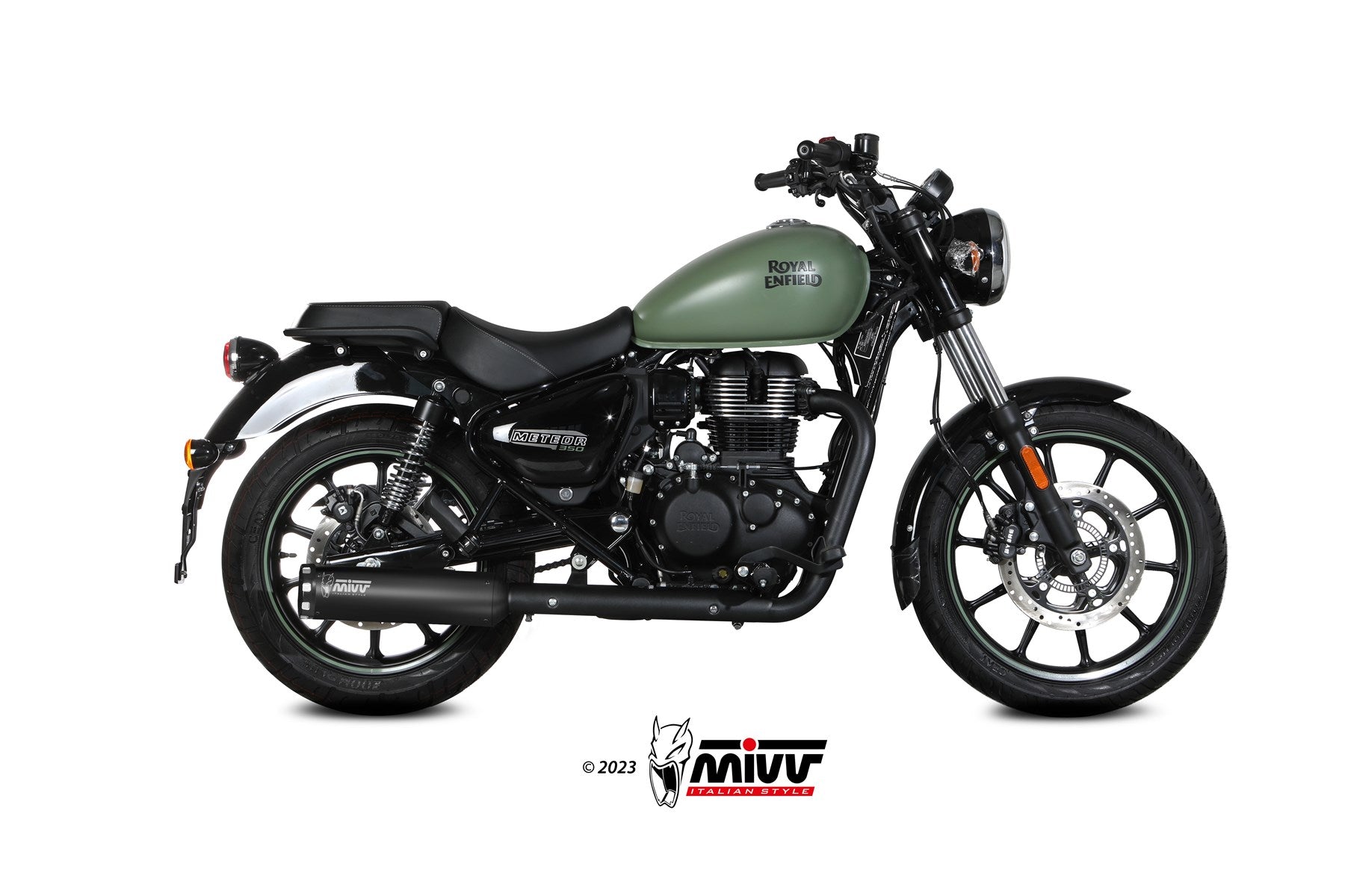 TERMINALE DI SCARICO INOX NERO MIVV HR-1 ROYAL ENFIELD METEOR 350 2021-2024