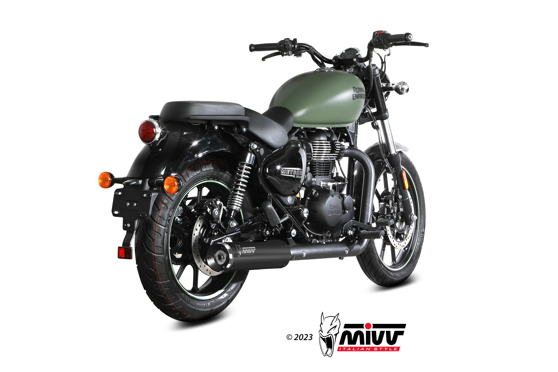 TERMINALE DI SCARICO INOX NERO MIVV HR-1 ROYAL ENFIELD METEOR 350 2021-2024