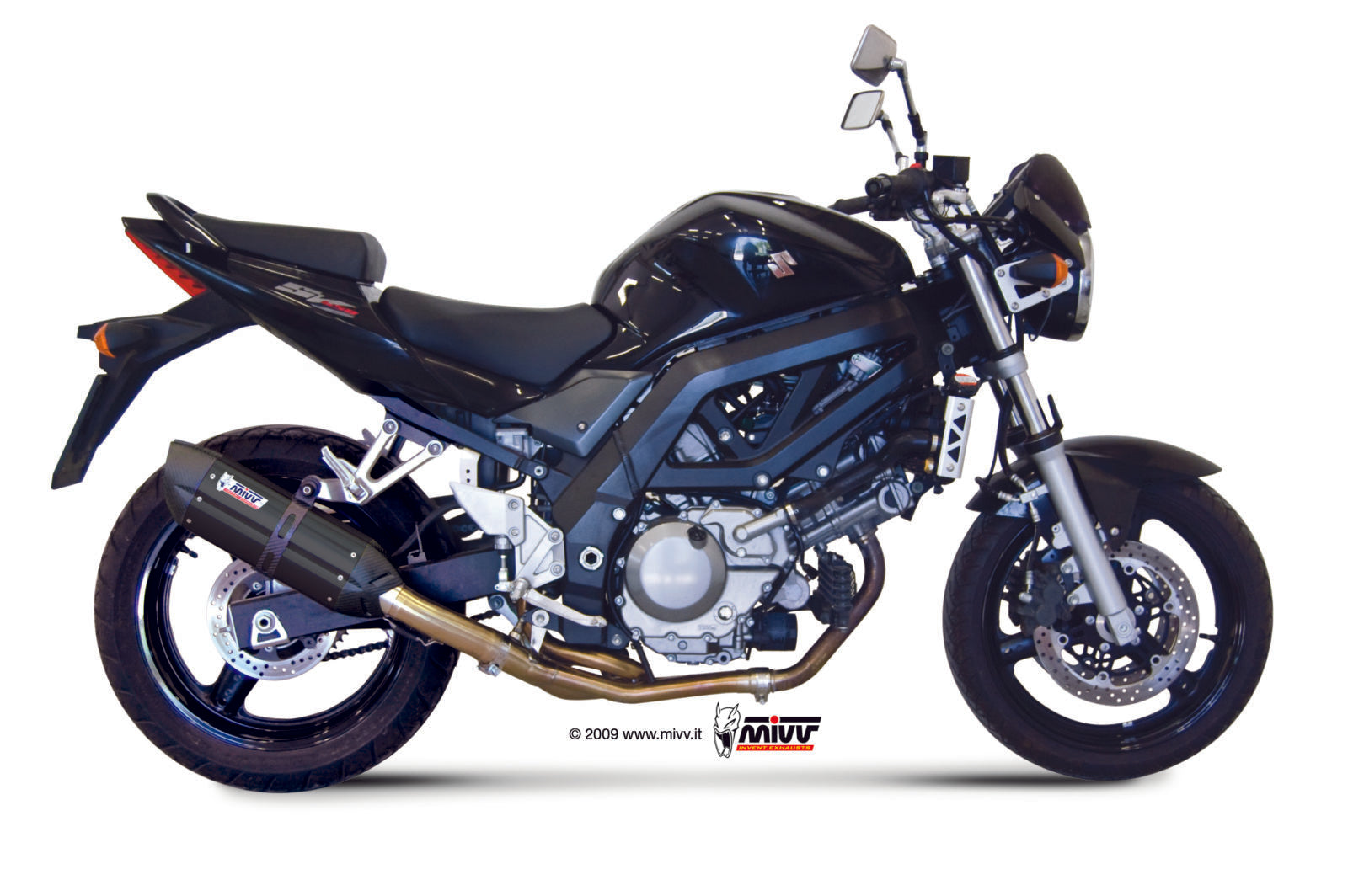 TERMINALE DI SCARICO IN ACCIAIO INOX NERO MIVV SUONO SUZUKI SV 650 2004 - 2015